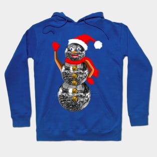 Disco Ball Christmas Snowman Hoodie